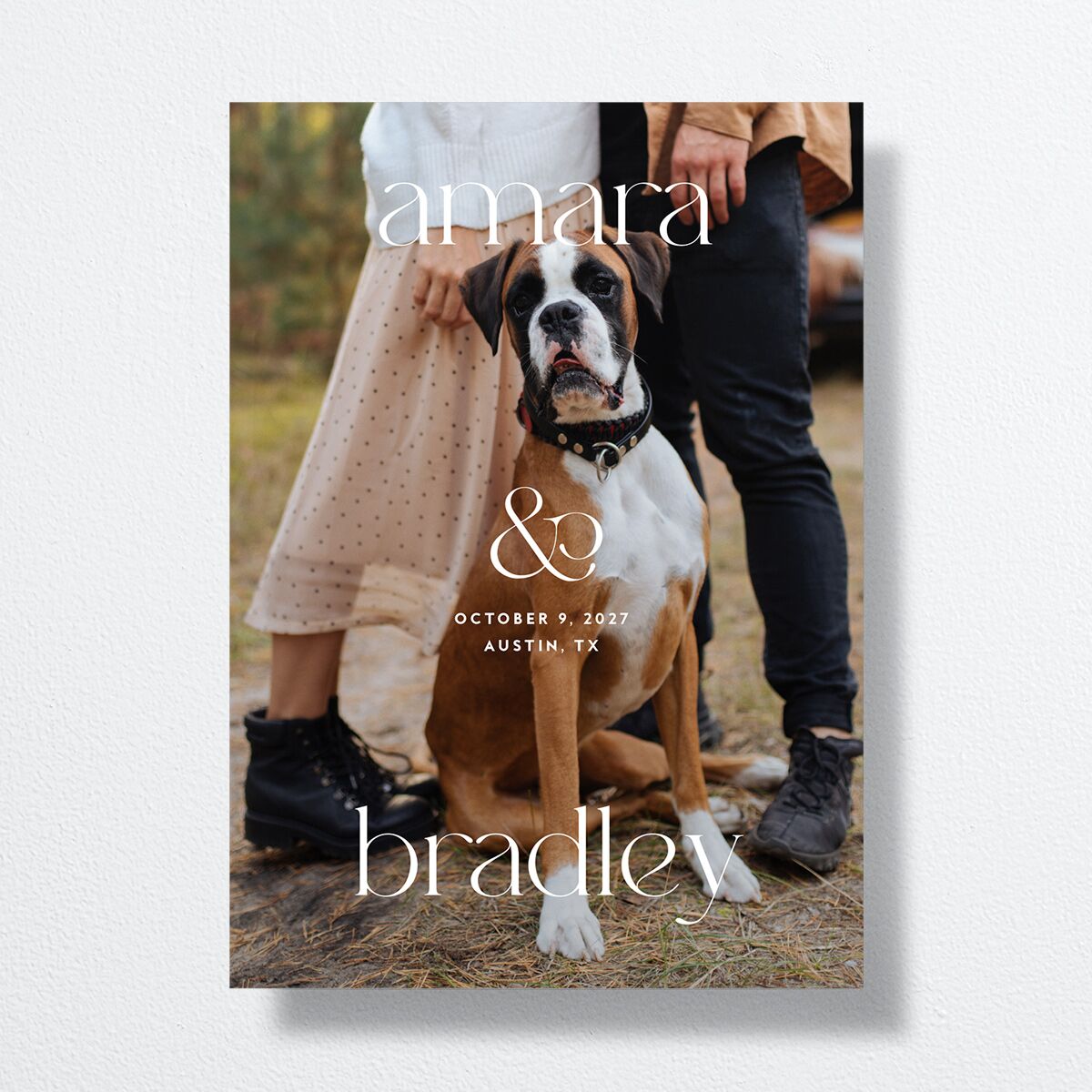 Modern Balance Save The Date Cards Licorice Signature smooth No