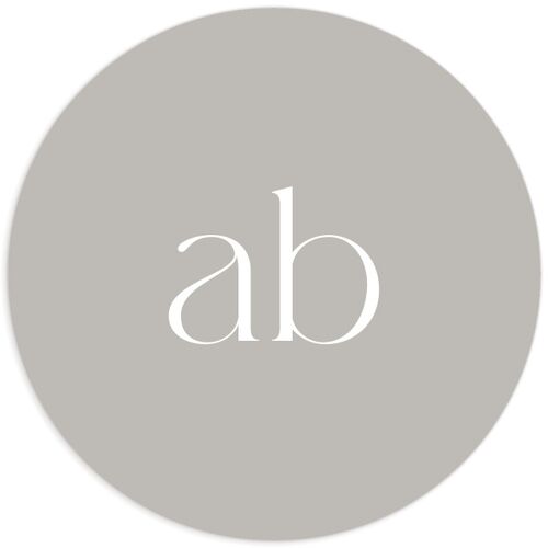 Modern Balance Wedding Stickers Steel Gray