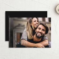 Modern Canvas Save The Date Cards Midnight Signature smooth No