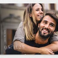 Modern Canvas Save The Date Cards Midnight Signature smooth No