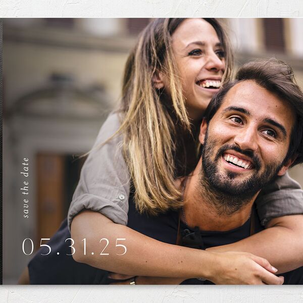 Modern Canvas Save The Date Cards Midnight Signature smooth No