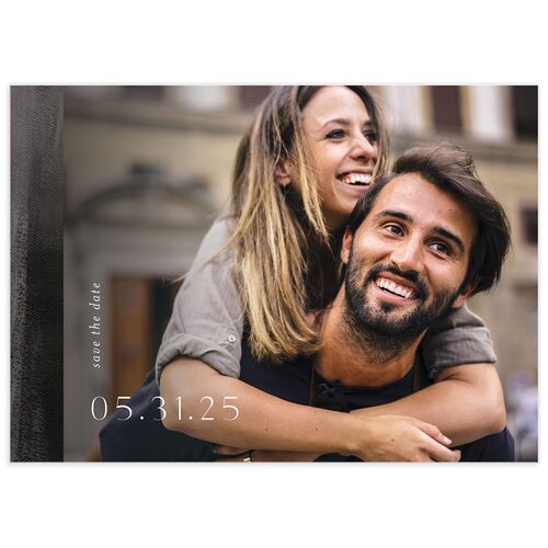 Modern Canvas Save The Date Cards Midnight Signature smooth No