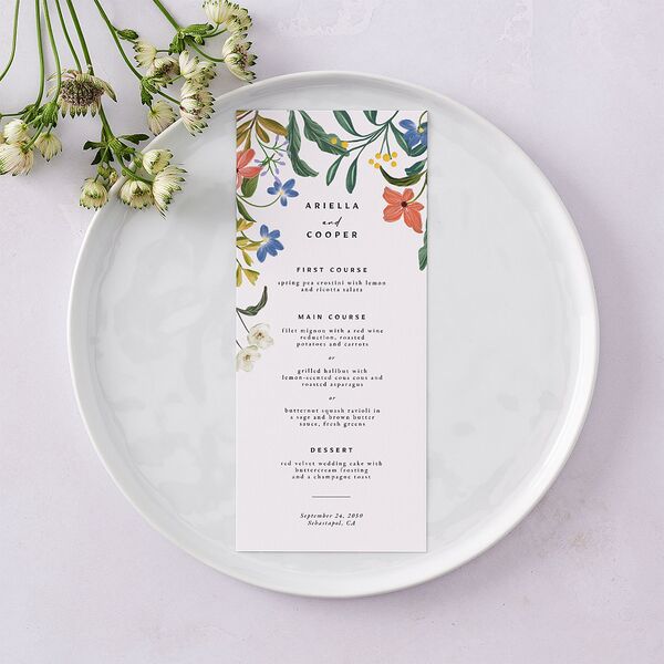 Vintage Garden Menus Rose Gold Signature