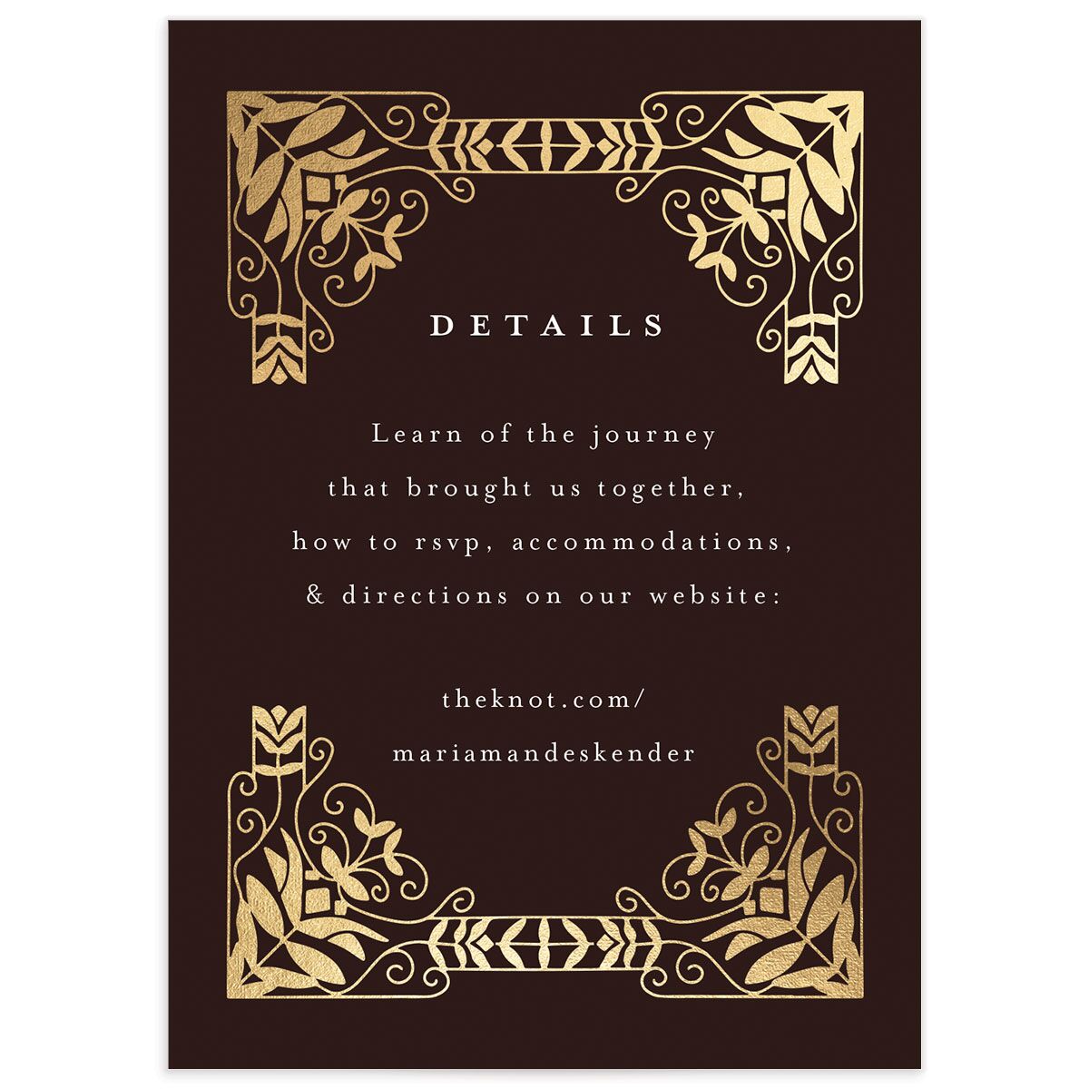 Gilded Tapestry Wedding Enclosure Cards