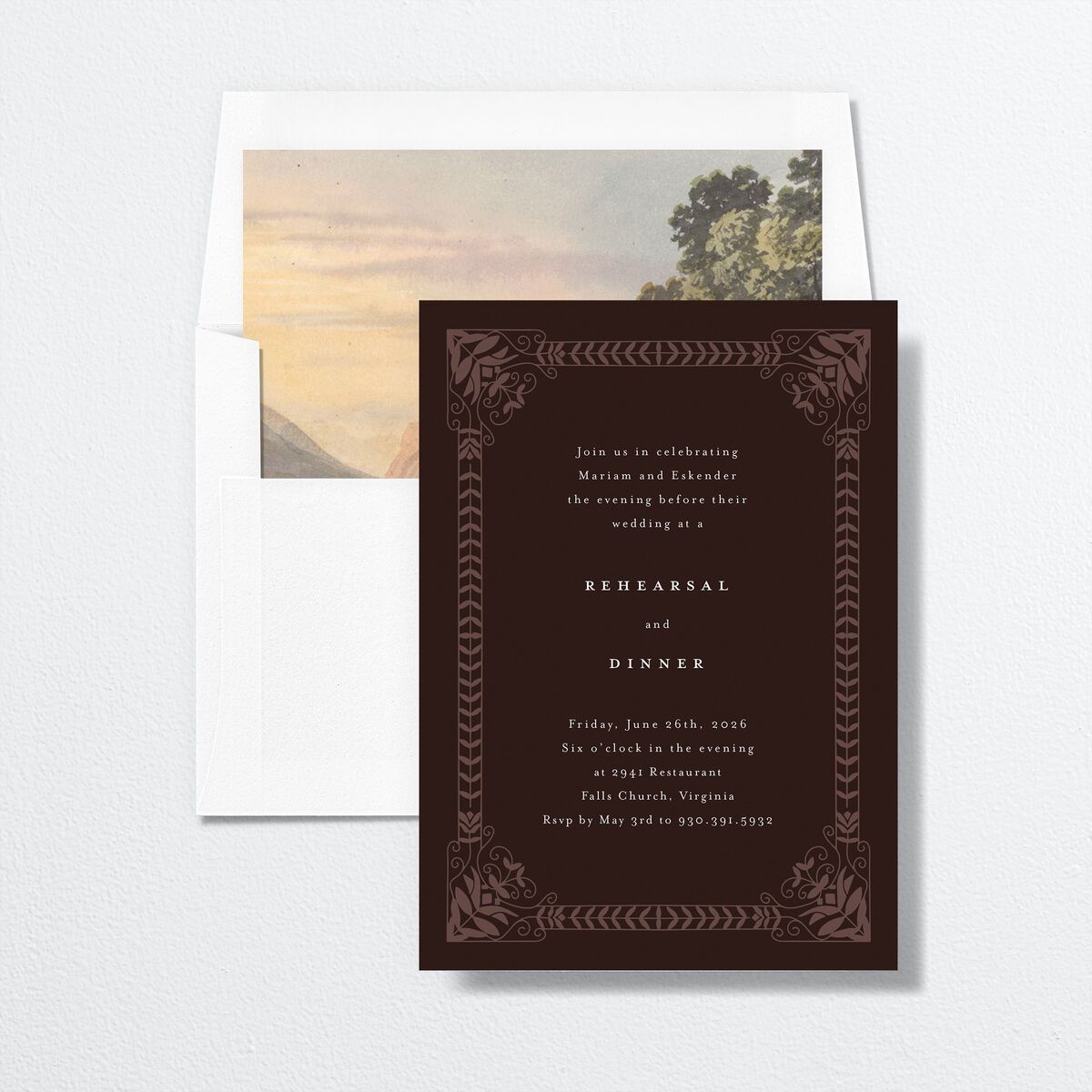 Medieval Elegance Rehearsal Dinner Invitations Regency Signature