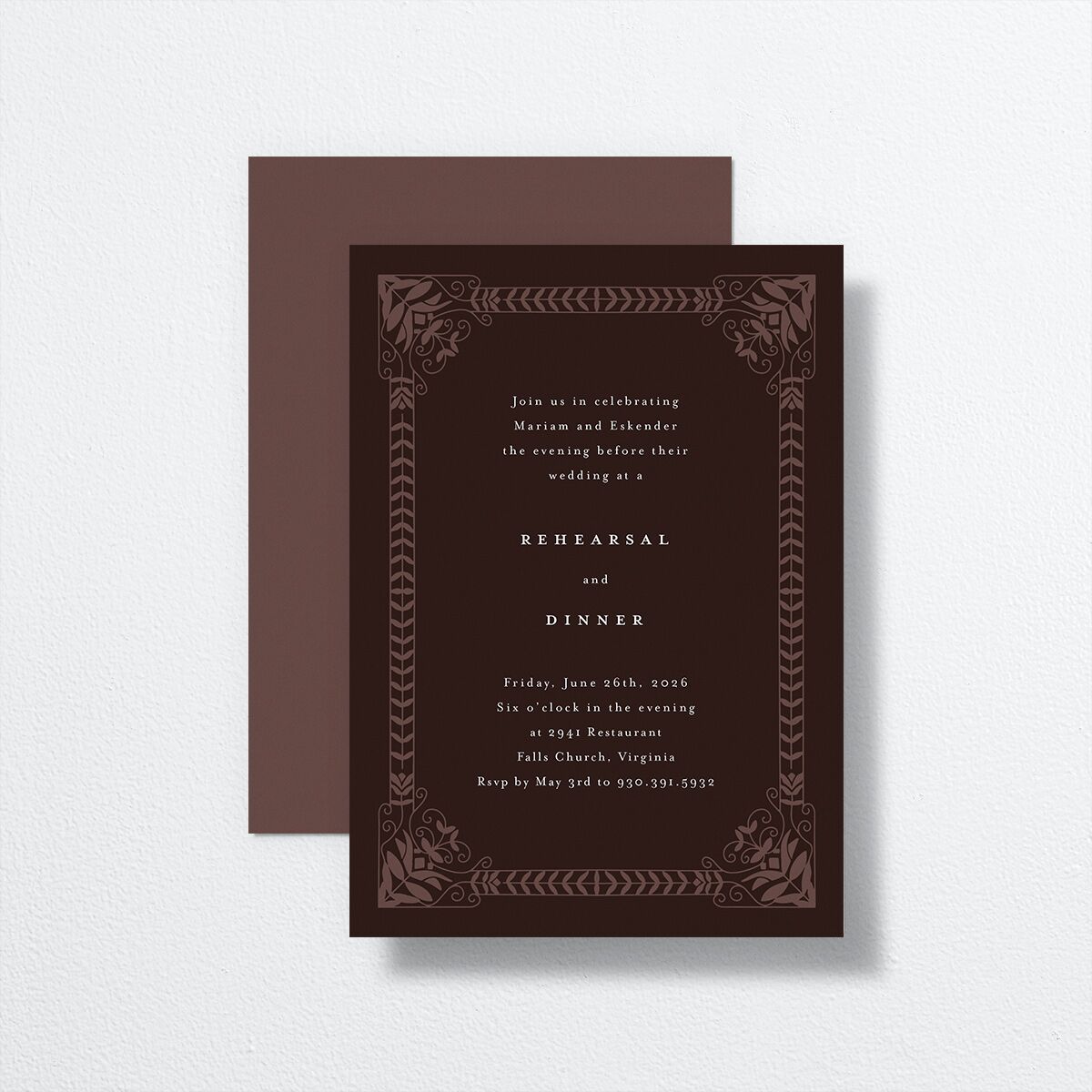 Medieval Elegance Rehearsal Dinner Invitations Regency Signature