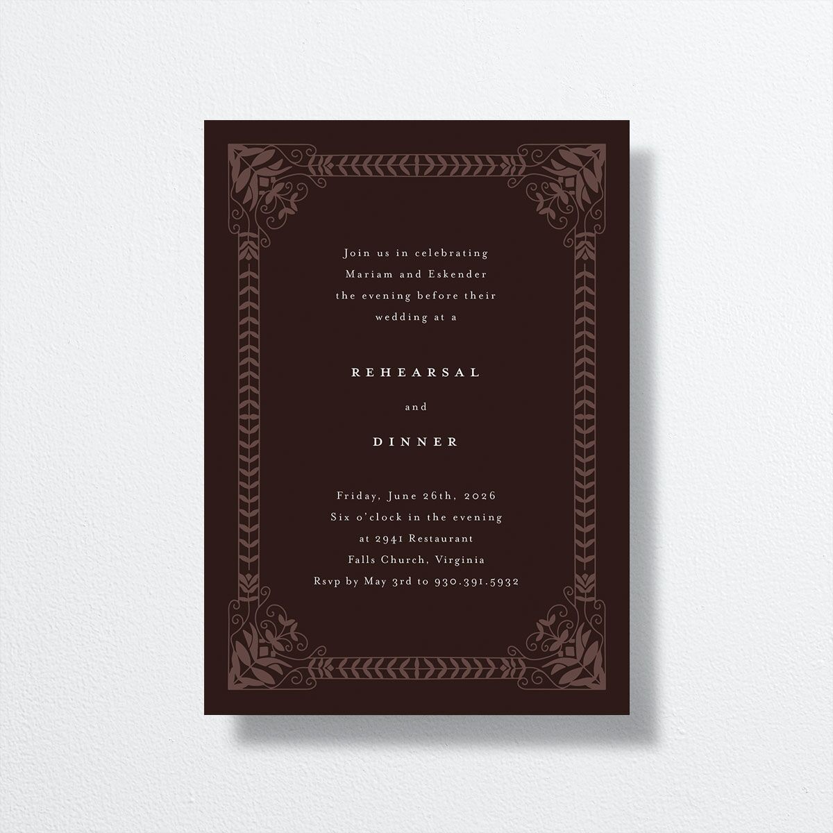 Medieval Elegance Rehearsal Dinner Invitations Regency Signature