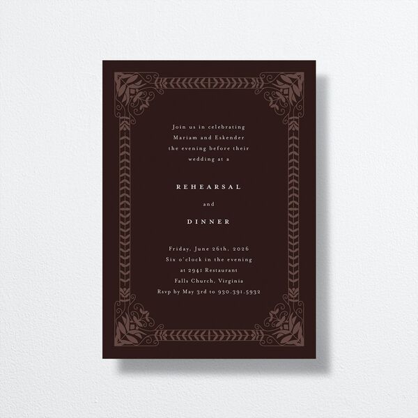 Medieval Elegance Rehearsal Dinner Invitations Regency Signature