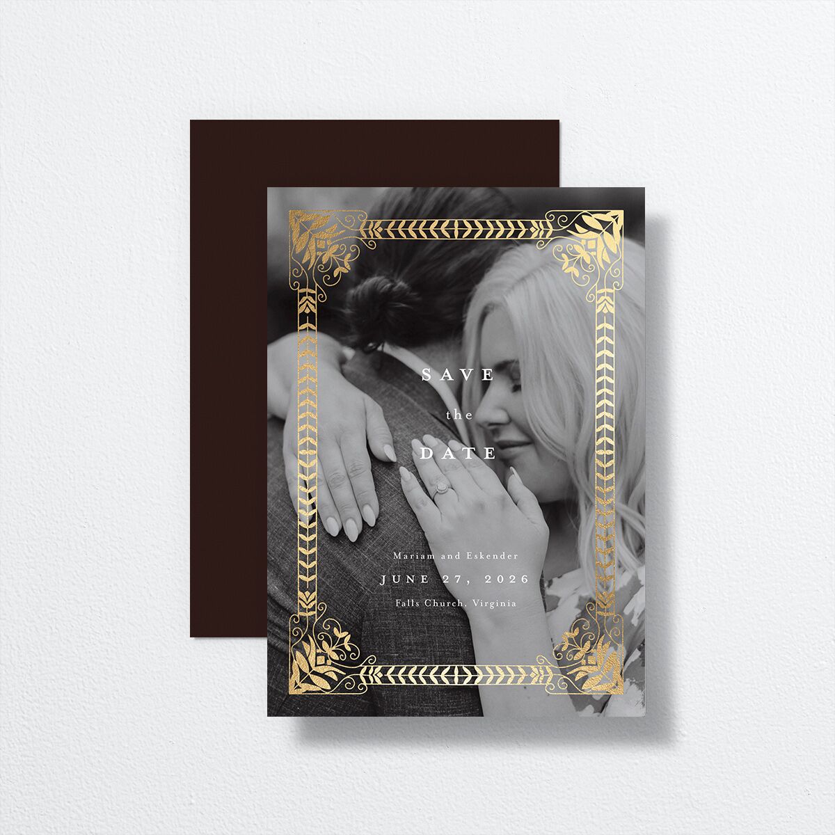 Medieval Elegance Save the Date Cards Gold Regency Signature smooth No