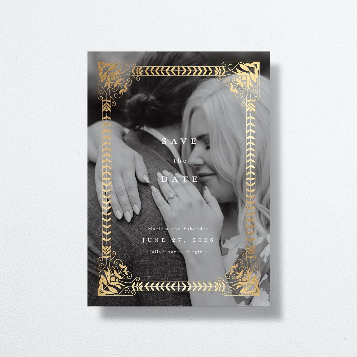 Medieval Elegance Save the Date Cards Gold Regency Signature smooth No