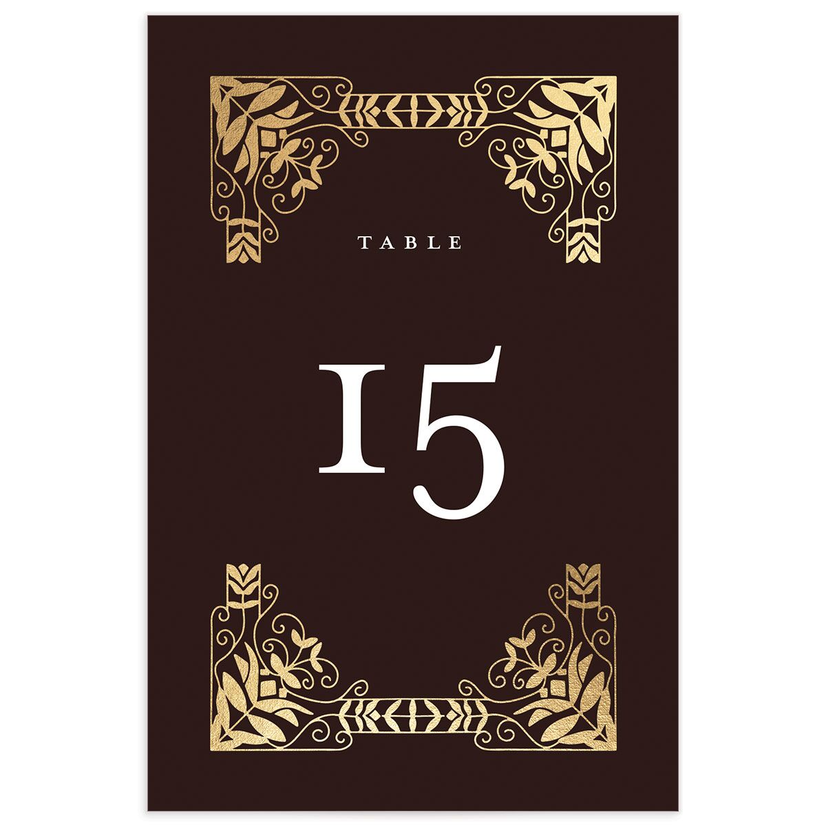 Gilded Tapestry Table Numbers