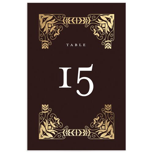 Gilded Tapestry Table Numbers - Purple