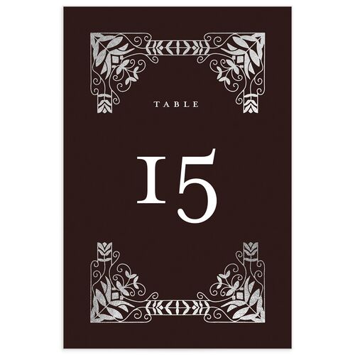 Medieval Elegance Table Numbers Silver Regency Signature