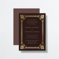 Medieval Elegance Wedding Invitations Gold Regency Signature No