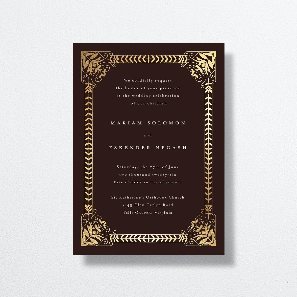 Medieval Elegance Wedding Invitations Gold Regency Signature No