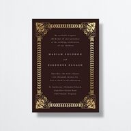 Medieval Elegance Wedding Invitations Gold Regency Signature No