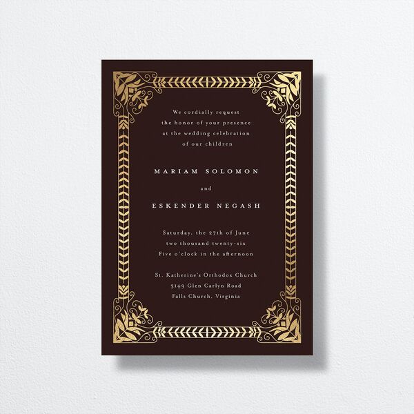 Gilded Tapestry Wedding Invitations front