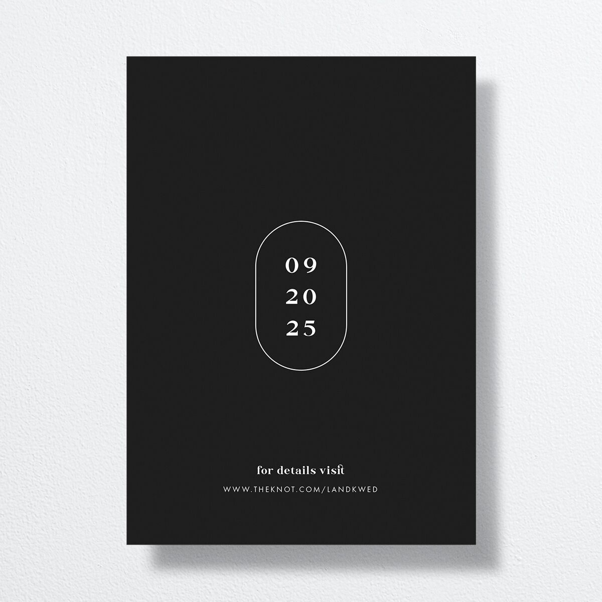 Modern Ellipse Save The Date Cards Midnight Signature smooth No