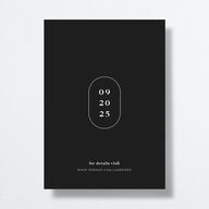 Modern Ellipse Save The Date Cards Midnight Signature smooth No