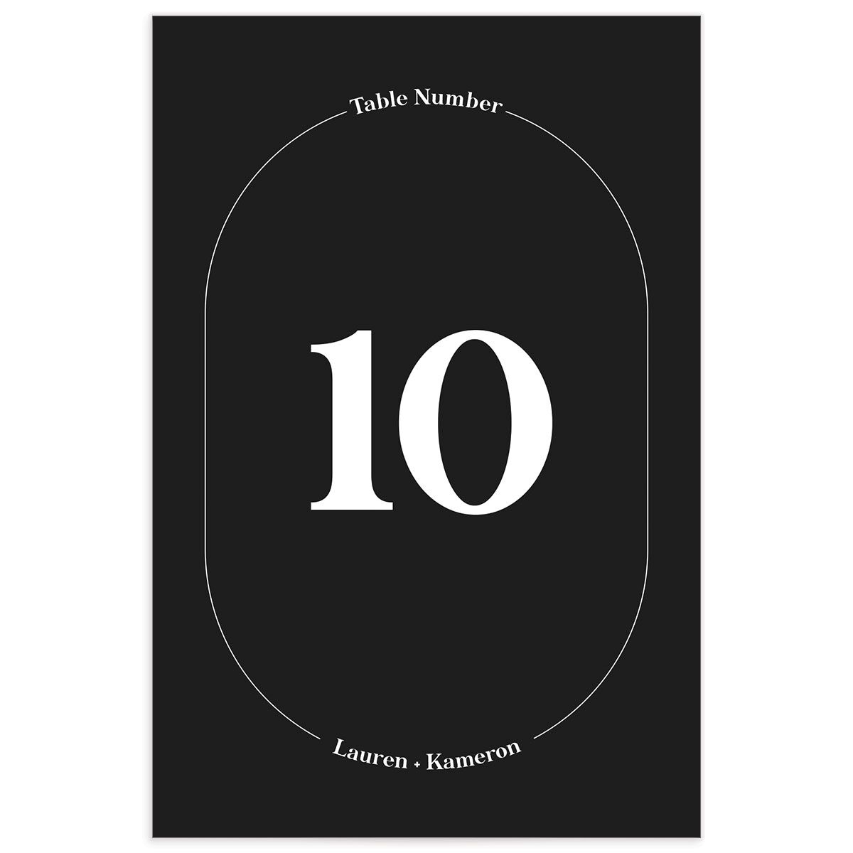 Modern Ellipse Table Numbers