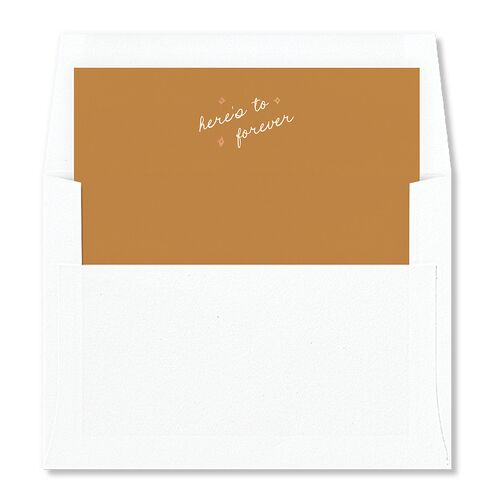 Whimsical Drawn Flowers Envelope Liners Terracotta Standard
