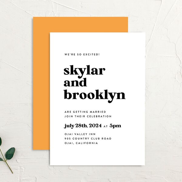 Modern Retro Wedding Invitations Midnight Signature No