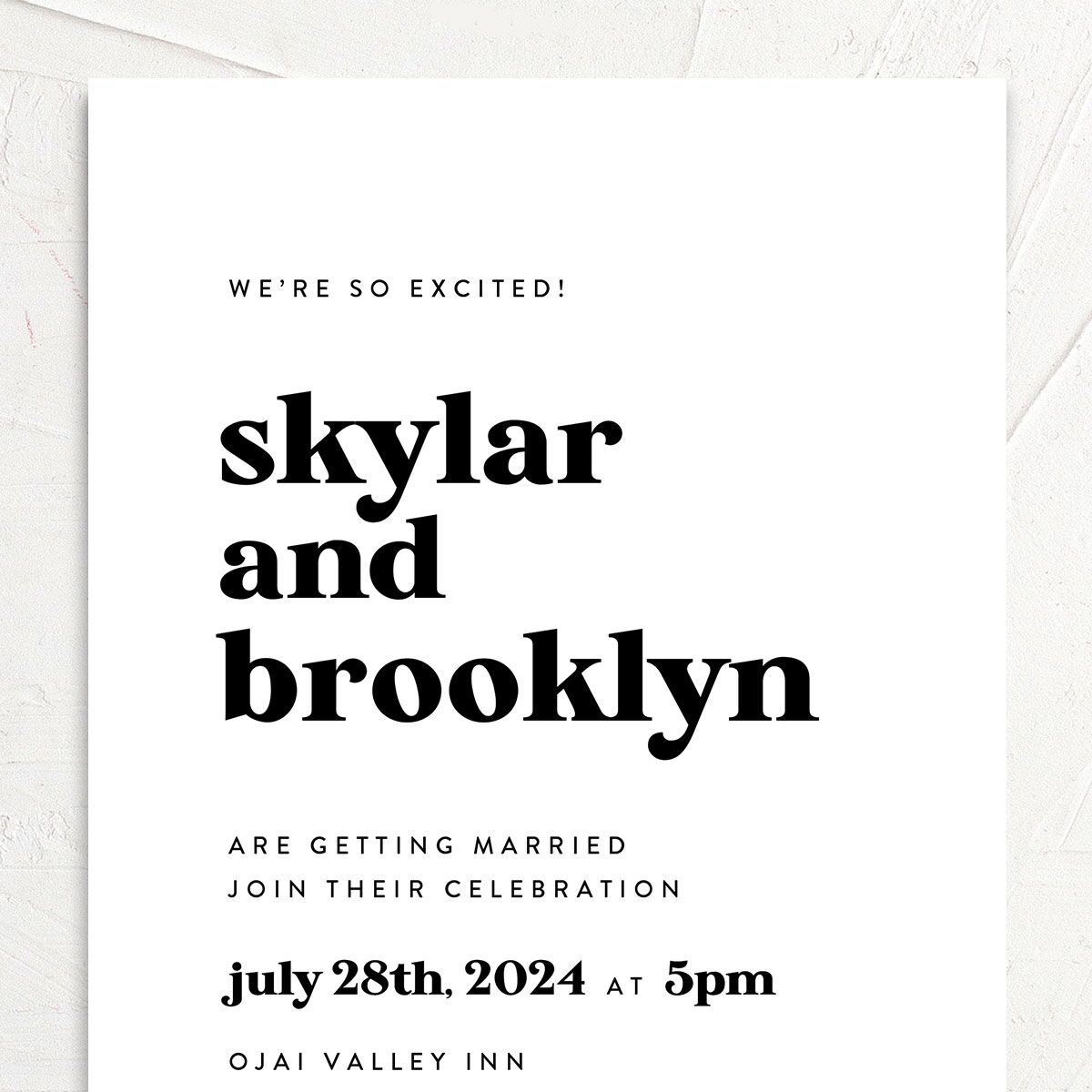 Modern Retro Wedding Invitations Midnight Signature No