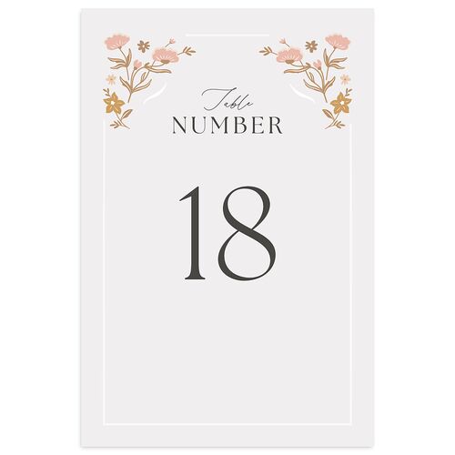 Flora Garden Border Table Numbers Mist Signature