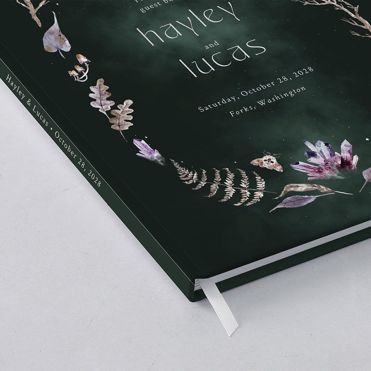 Crystal Forest Guest Books Hunter Green