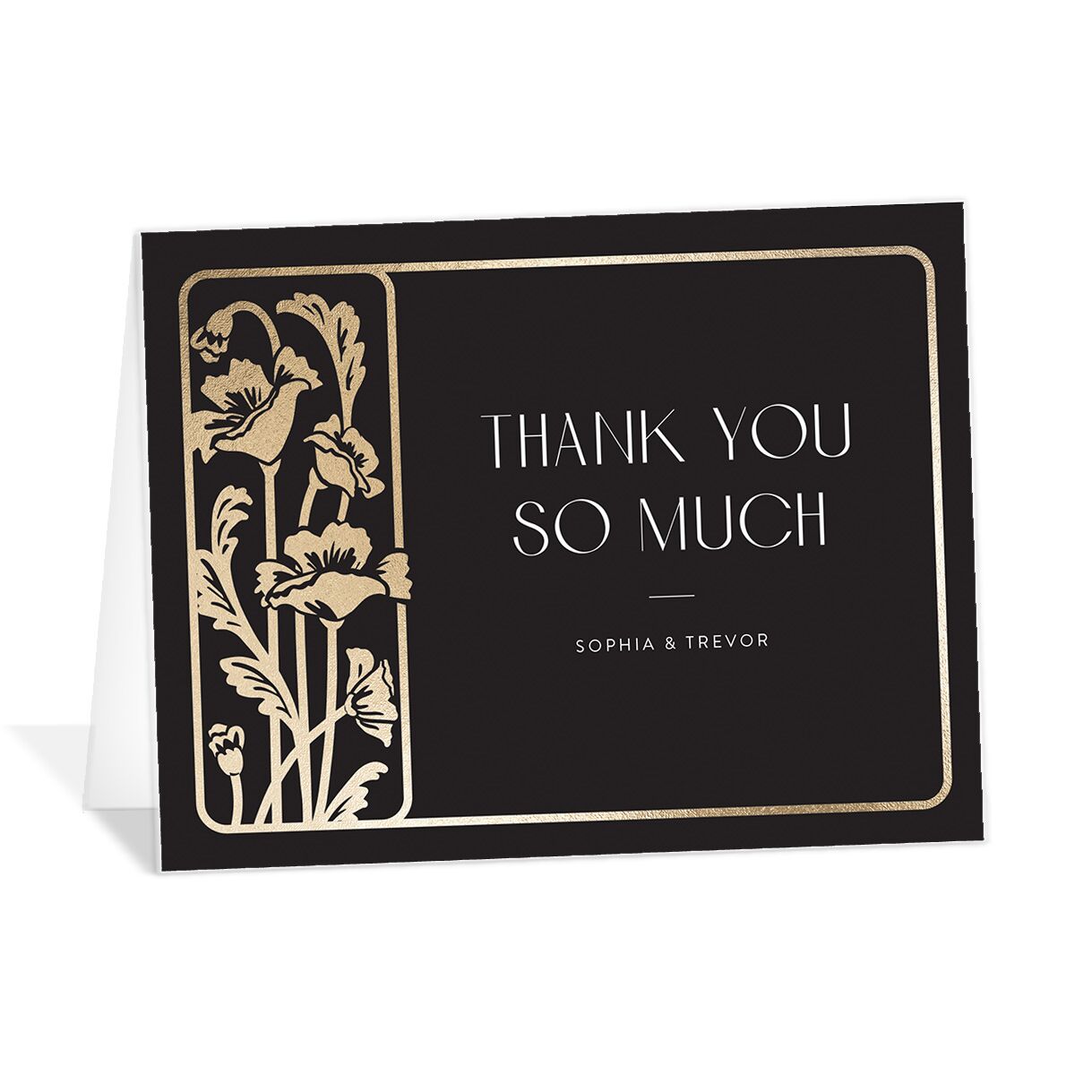 Gilded Nouveau Thank You Cards