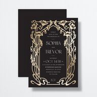 Gilded Nouveau Wedding Invitations Gold Licorice Signature No Standard