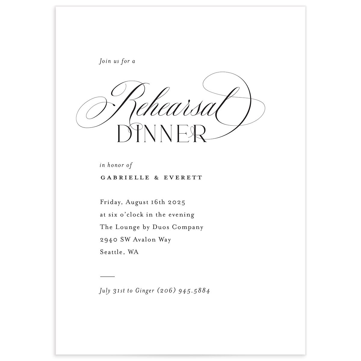 Opposites Attract Rehearsal Dinner Invitations