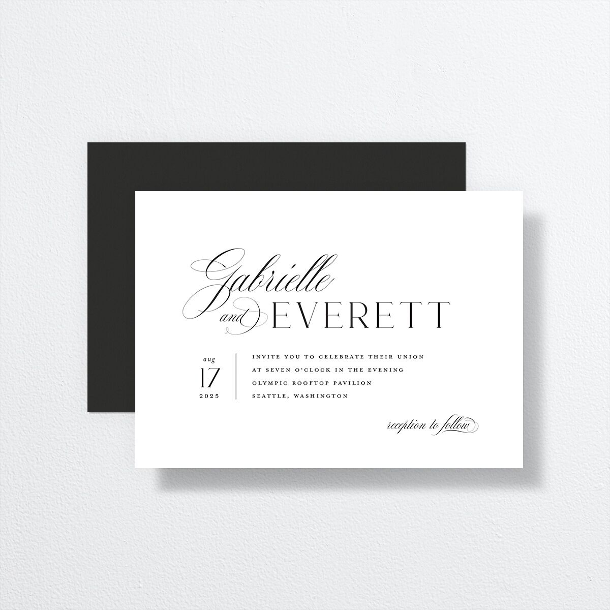 Opposites Attract Wedding Invitations Licorice Signature No