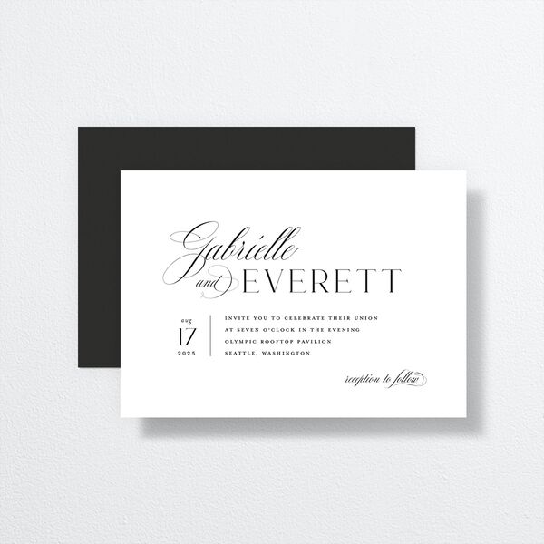 Opposites Attract Wedding Invitations Licorice Signature No