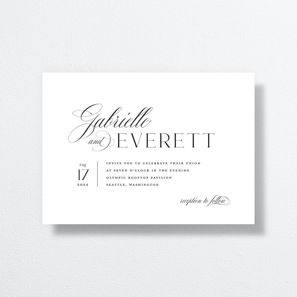 Opposites Attract Wedding Invitations Licorice Signature No