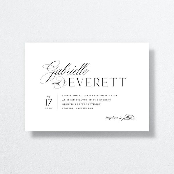 Opposites Attract Wedding Invitations Licorice Signature No