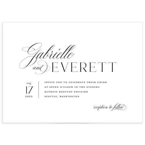 Opposites Attract Wedding Invitations - Black