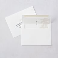 Classic Palm Trees Foil Wedding Invitations Gold Pure White Signature Blank No Standard