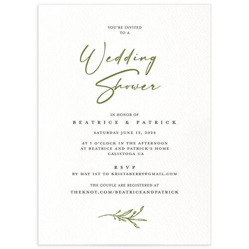 Romantic Setting Bridal Shower Invitations - 