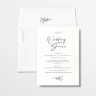 Romantic Setting Bridal Shower Invitations Medieval Grey Signature Standard