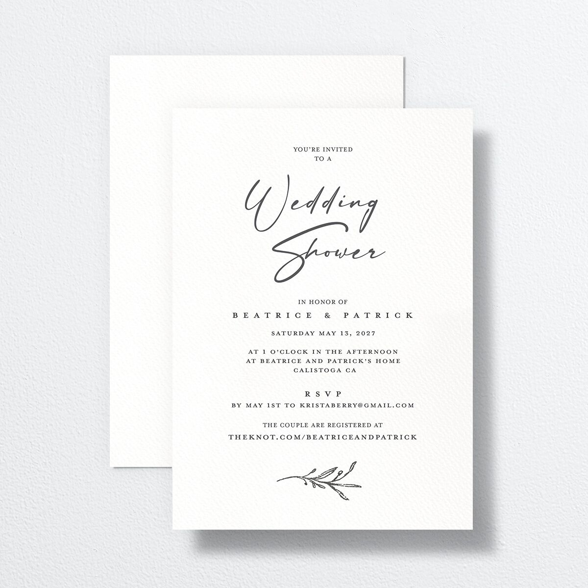 Romantic Setting Bridal Shower Invitations Medieval Grey Signature Standard