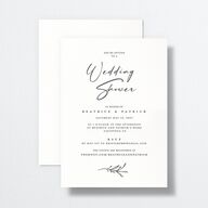 Romantic Setting Bridal Shower Invitations Medieval Grey Signature Standard