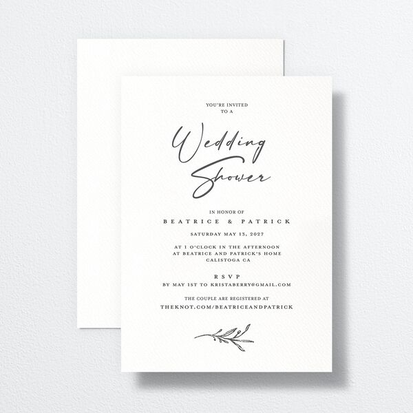 Romantic Setting Bridal Shower Invitations Medieval Grey Signature Standard