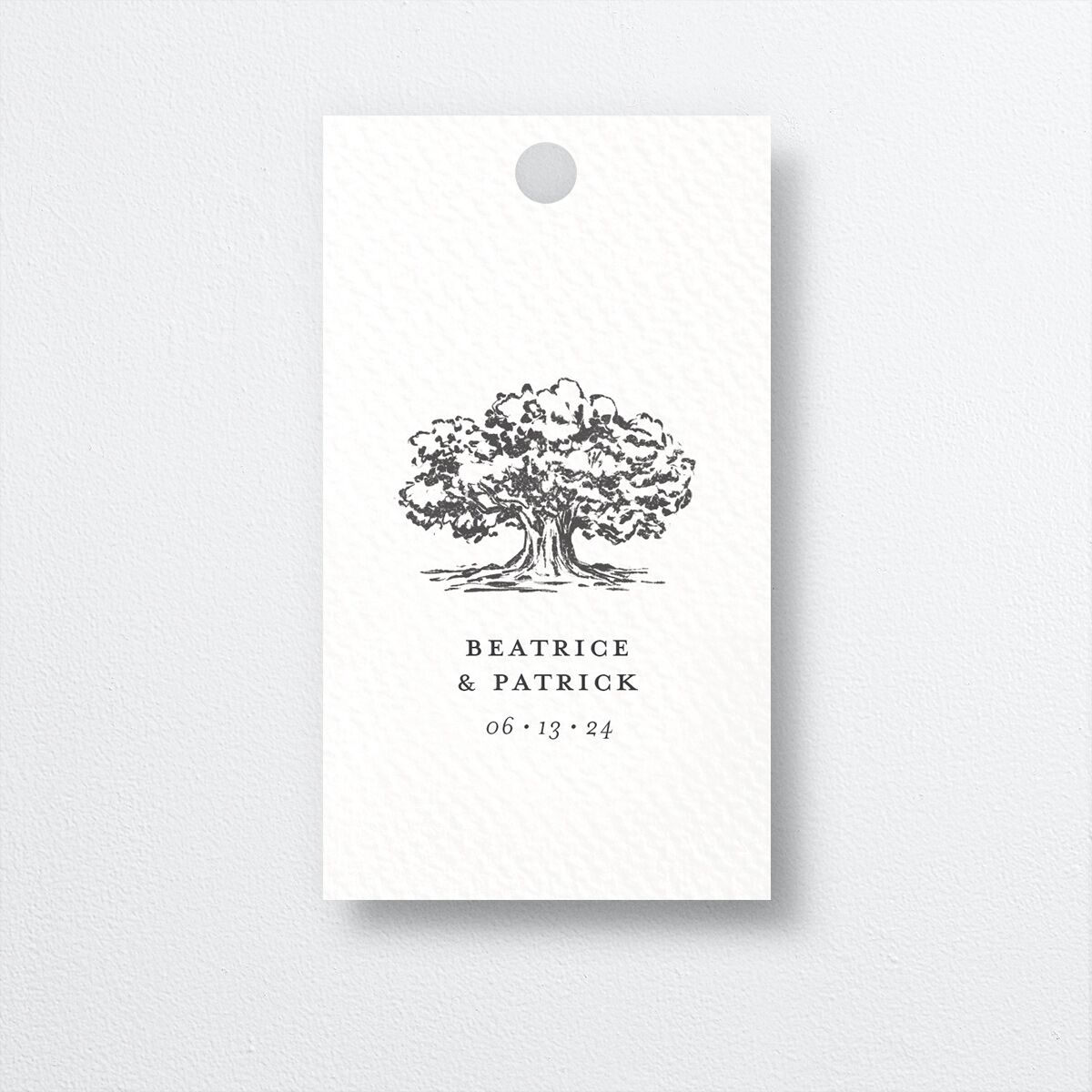 Romantic Setting Favor Gift Tags Medieval Grey Signature