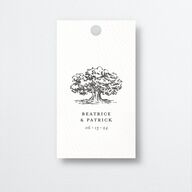 Romantic Setting Favor Gift Tags Medieval Grey Signature