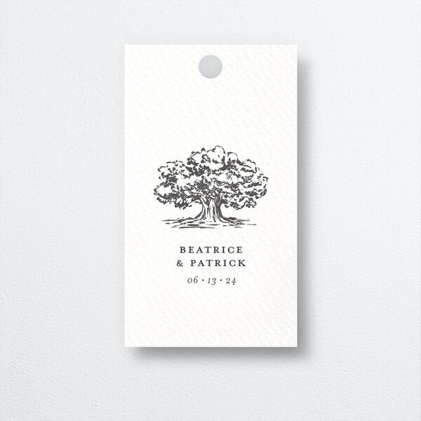 Romantic Setting Favor Gift Tags Medieval Grey Signature