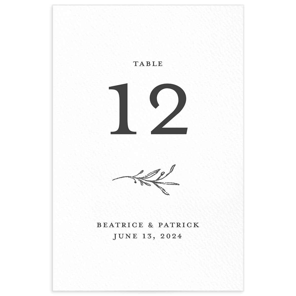 Romantic Setting Table Numbers Medieval Grey Signature