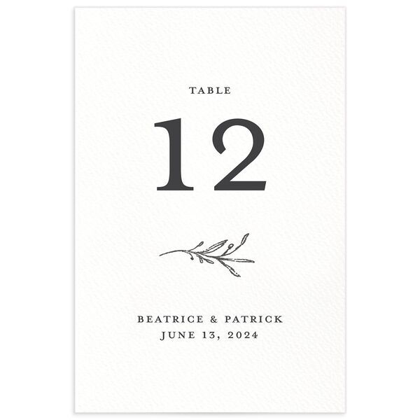 Romantic Setting Table Numbers Medieval Grey Signature
