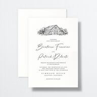 Romantic Setting Wedding Invitations Medieval Grey Signature No Standard