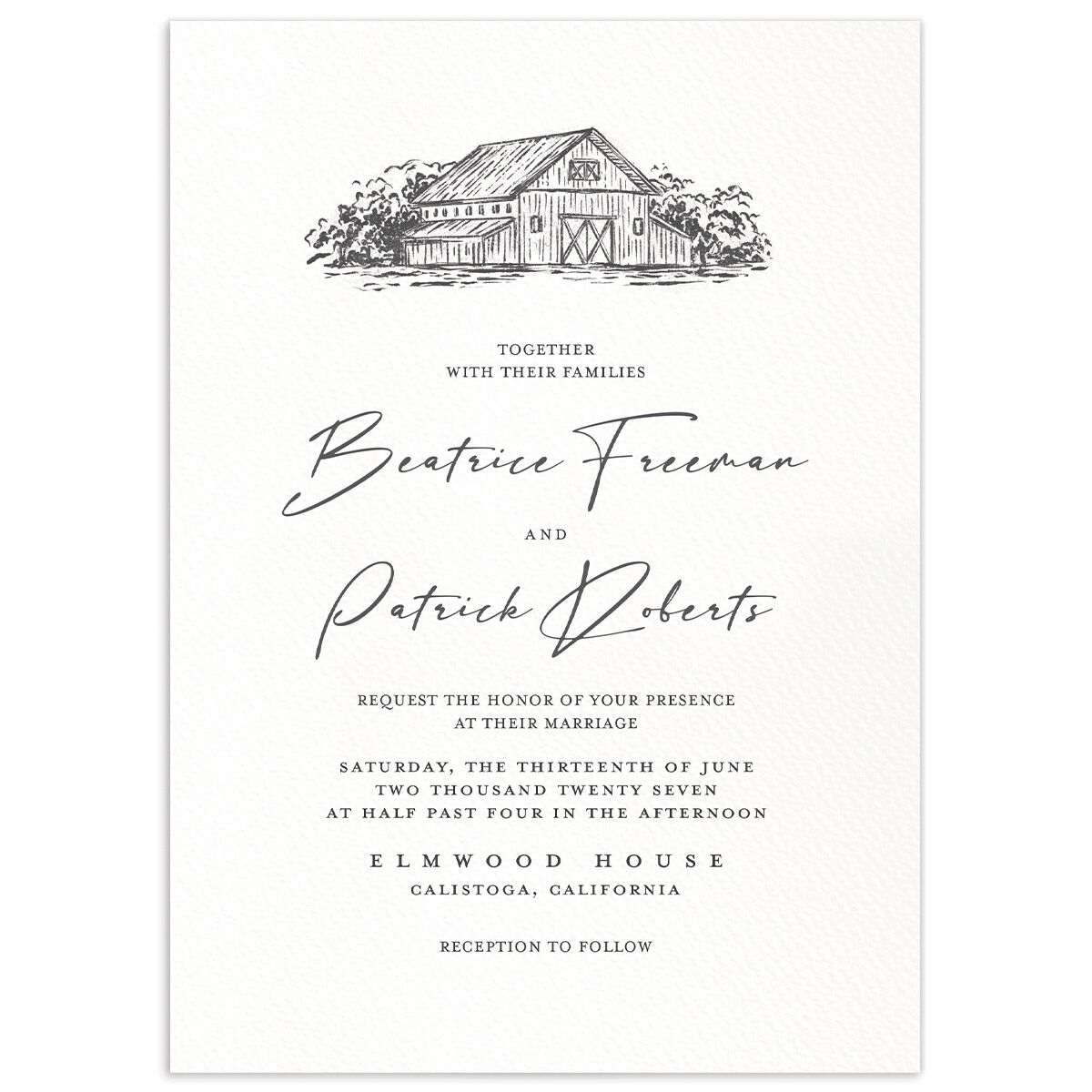 Romantic Setting Wedding Invitations